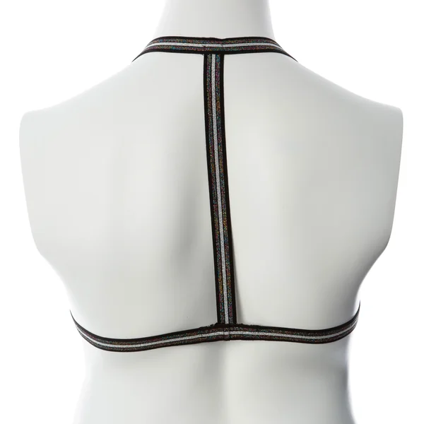Gender Fluid Silver Lining Metallic Body Harness Large Size
