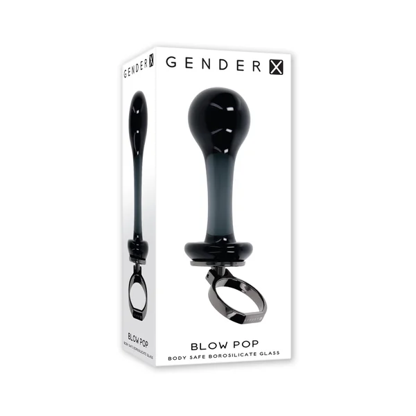 Gender X Blow Pop Glass Plug Black