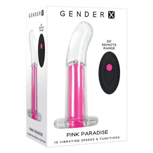 Gender X Pink Paradise Silicone Rechargeable Vibrator with Remote Control
