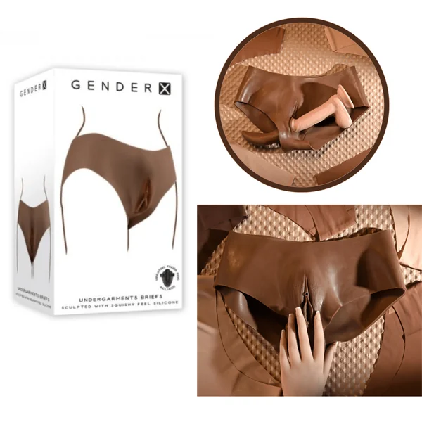 Gender X Wearable Realistic Vagina Brief Undergarments Clothing and Accessory