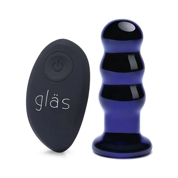Glas 3.5 Rechargeable Remote Controlled Vibrating Beaded Buttplug