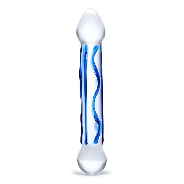 Glas 6.5" Full Tip Textured Glass Dildo
