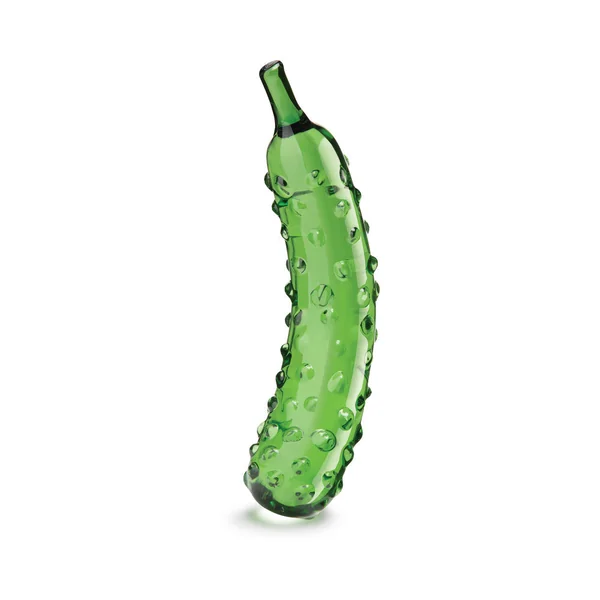 Glas Caressing Cucumber 8.25" Glass Dildo