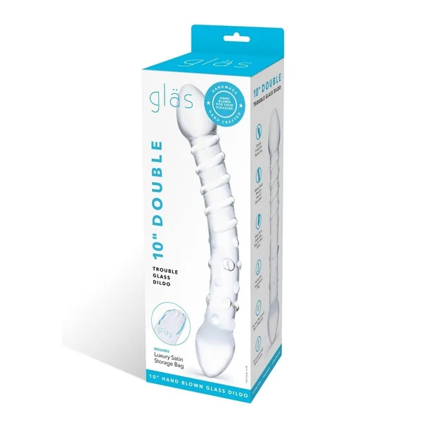 Glas Double Trouble Glass Dildo Clear