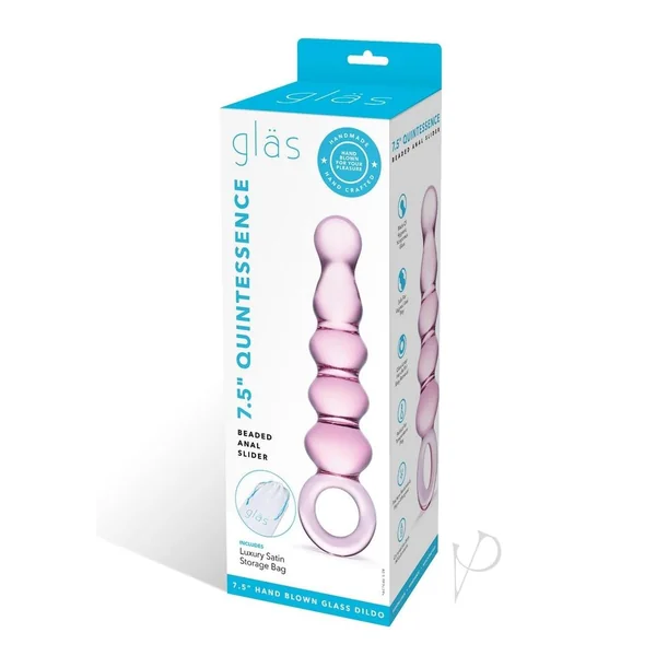Glas Quintessence Beaded Anal Slider - Pink