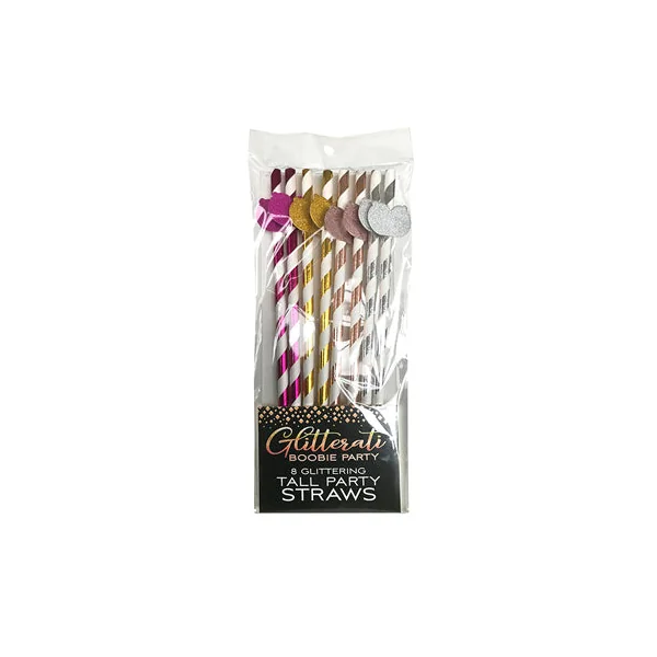 Glitterati Boobie Party Straws 8-Pack