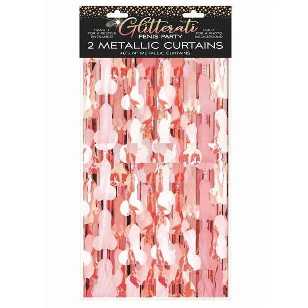 Glitterati Penis Foil Curtains