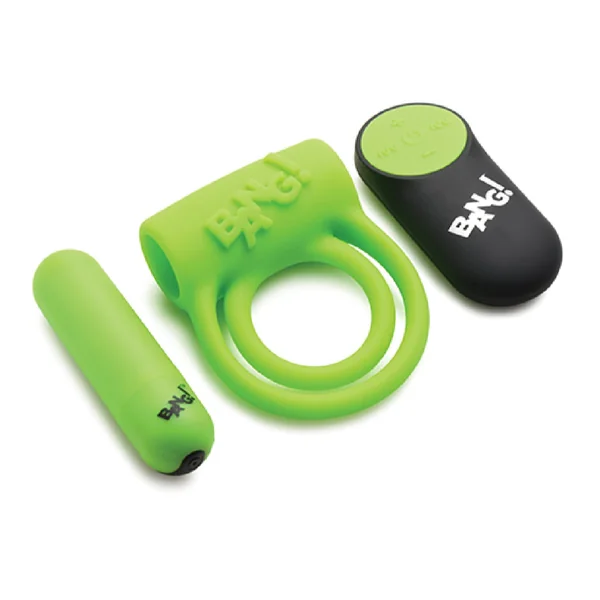 Glow in the Dark Vibrating Cock Ring with 28 Patterns Green