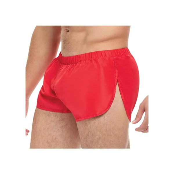 Goal Line Extreme Split Booty Shorts – Large/XLarge – Red