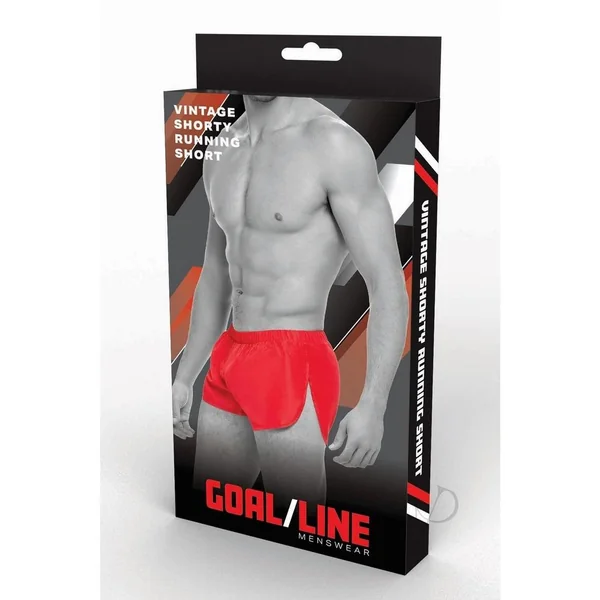 Goal Line Extreme Split Booty Shorts - Small/Medium - Red