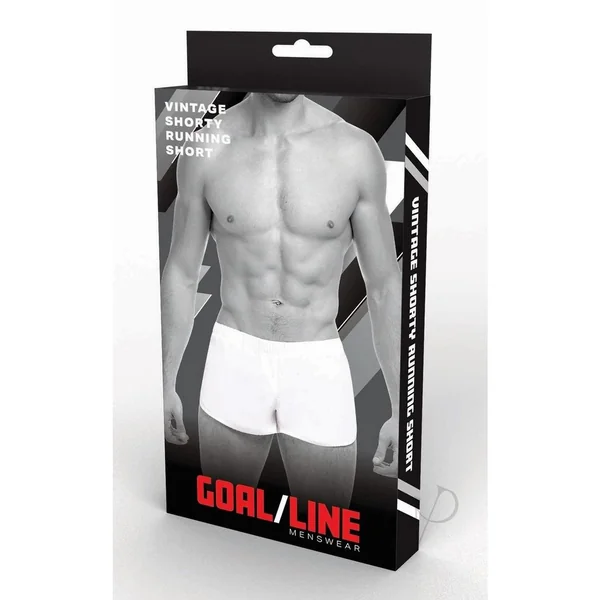 Goal Line Extreme Split Booty Shorts - Small/Medium - White