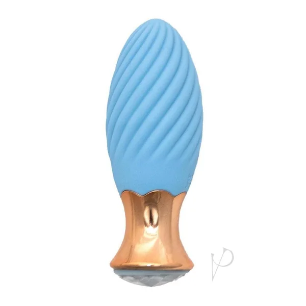Goddess Diamond Tulip Rechargeable Silicone Massager - Blue