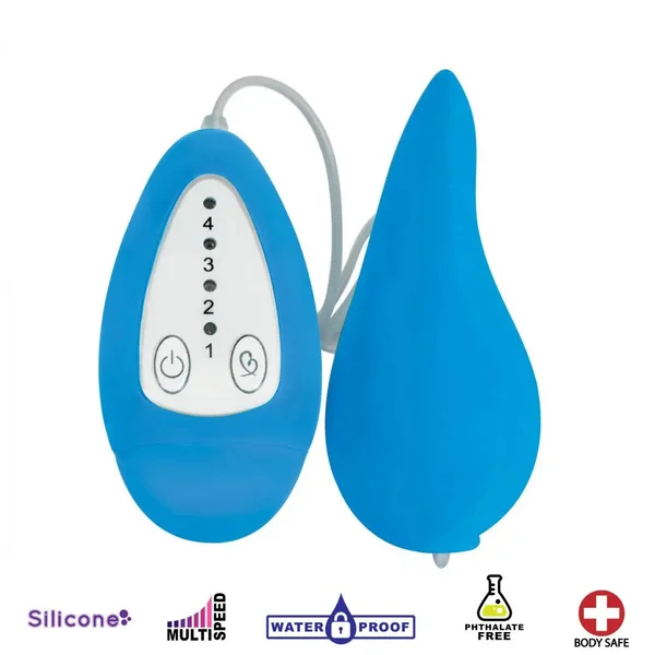 Groove Smooth Silicone Remote Vibe - Blue