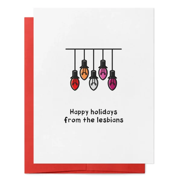 Happy Holidays from the Lesbians Card