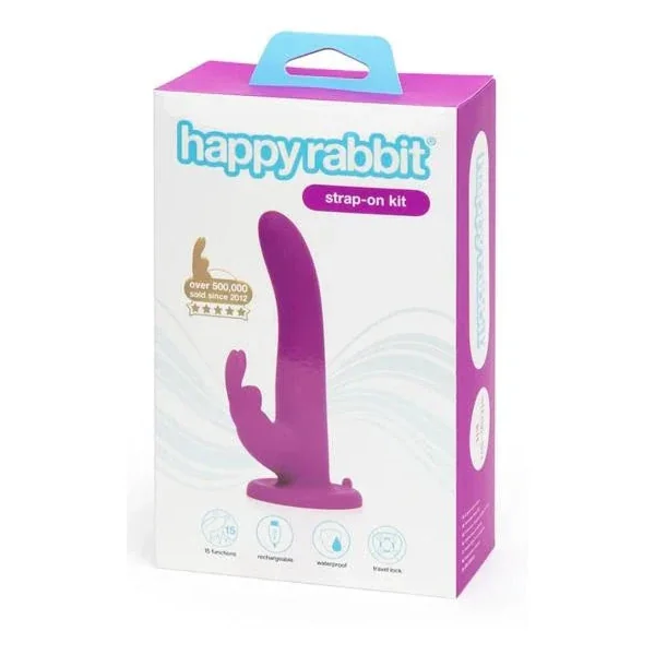 Happy Rabbit Vibrating Strap-On Silicone Vibrating Harness Set