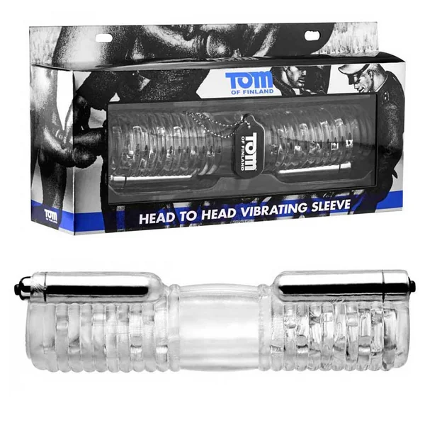 Head to Head Vibrating Masturbation Sleeve for 2 Dicks by Tom of Finland