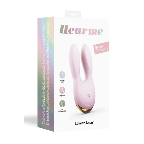 Hear Me Baby Rechargeable Silicone Clitoral Stimulator - Baby Pink