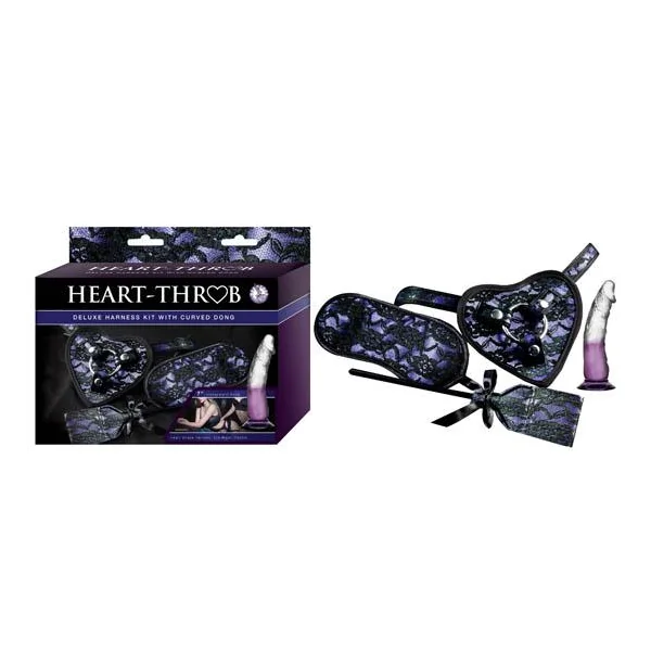 Heart-throb Deluxe Harness Kit Curved Dong Purple
