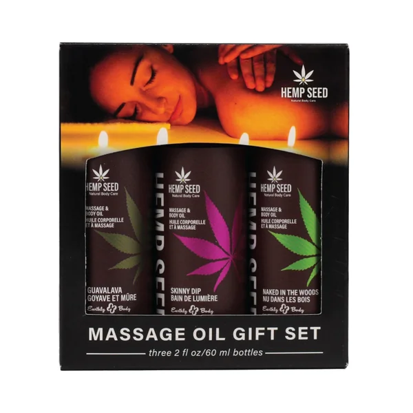 Hemp Seed Massage Oil Gift Set