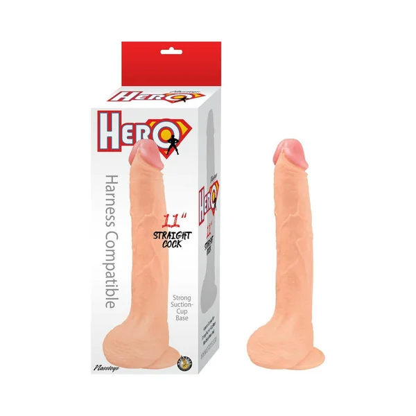 Hero Straight Cock 11 inches White