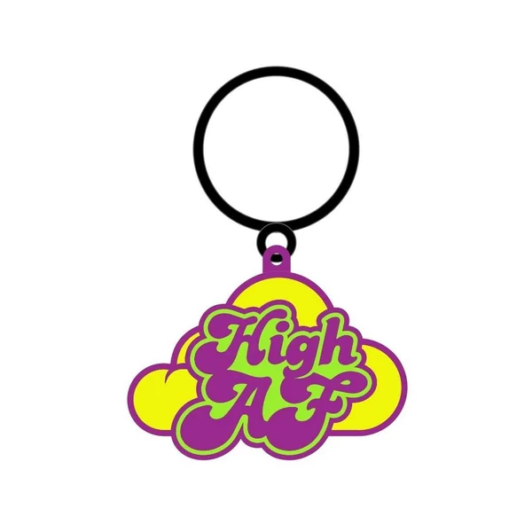 High AF Keychain – Green/Purple/Yellow