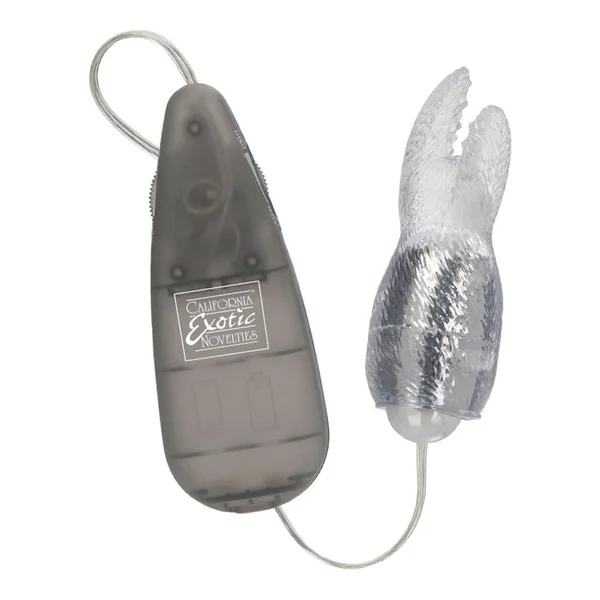 High Intensity Snow Bunny Stimulator With Removable Bunny Teaser Multispeed 3.75 Inch Clear