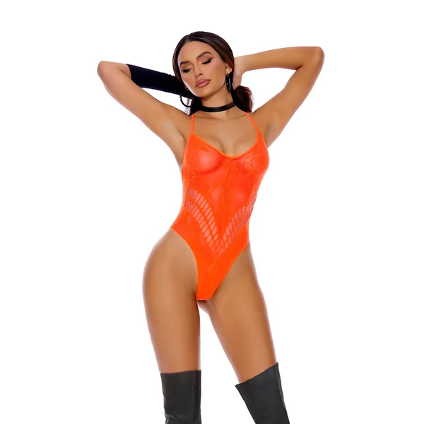 HIGH THIGH CROCHET CUT OUT TEDDY