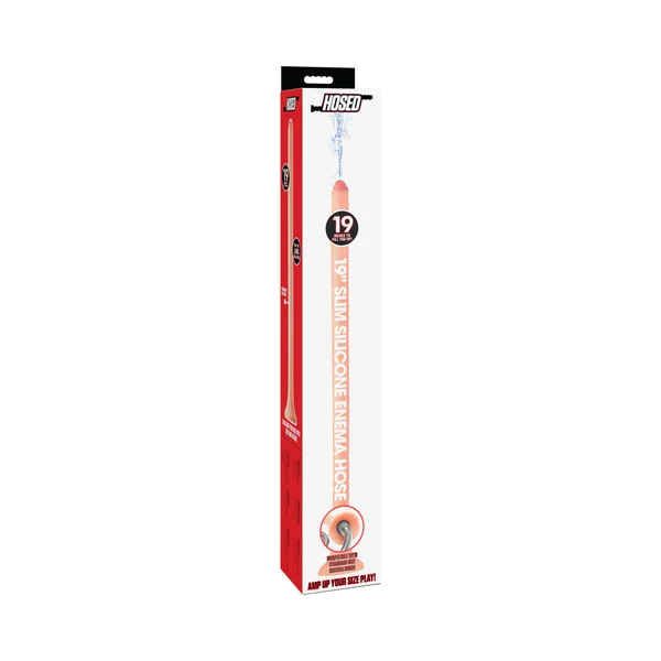 Hosed 19 in. Slim Silicone Enema Hose
