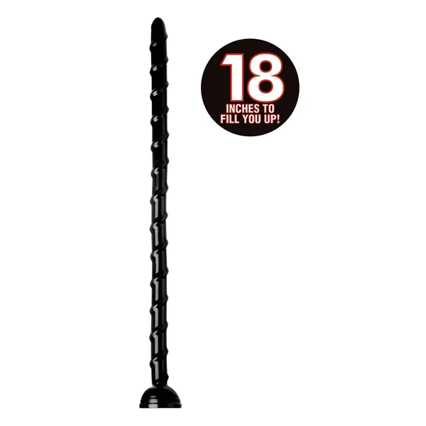 Hosed Swirled 18 Inch Thin Anal Snake Slender Long Anal Toy