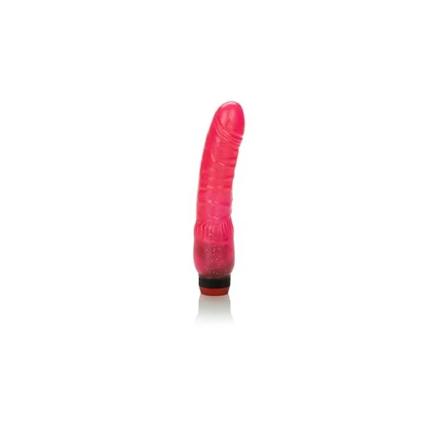 Hot Pinks Curved Penis 8 inches Vibrating Dildo Pink