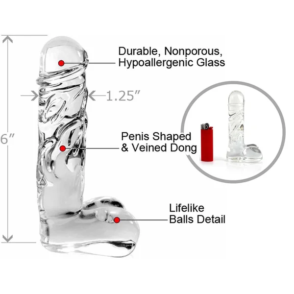 Icicles No 40 Glass Dildo Clear Pipedream Products