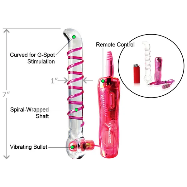 Icicles No 4 Glass Vibrator 7 Inch Clear