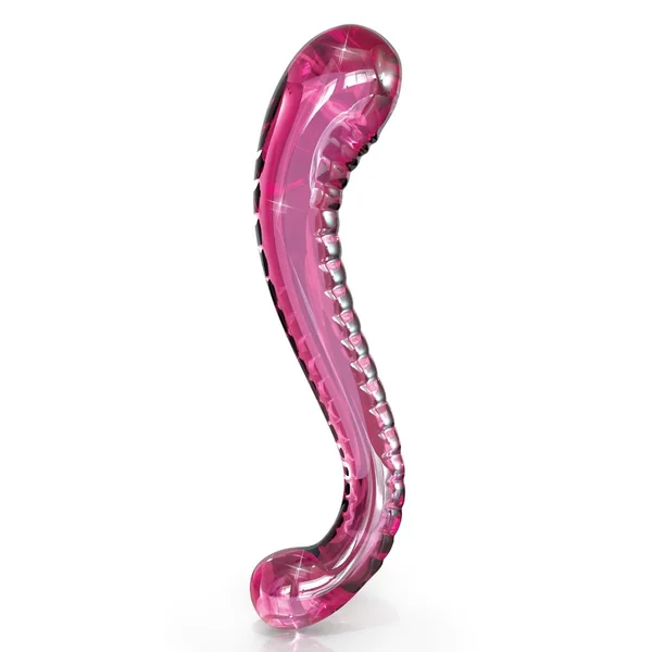 Icicles No 69 Textured Glass Probe Pink 6.5 Inch