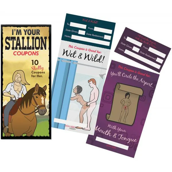 I'm Your Stallion Adult Coupon Book with 10 Sexy Erotic Games
