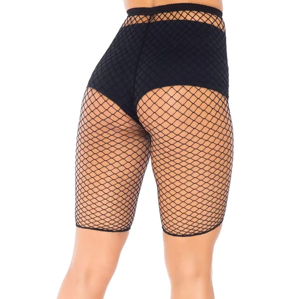 Industrial Fishnet Biker Shorts High Waist Festival Lingerie