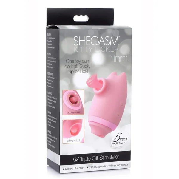 Inmi Shegasm Kitty Licker 5X Silicone Rechargeable Clit Stimulator