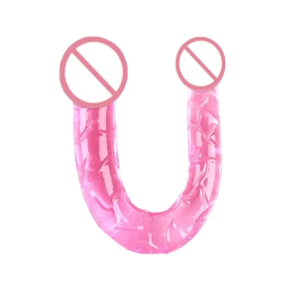 Jelly Double Head Pink Dildo