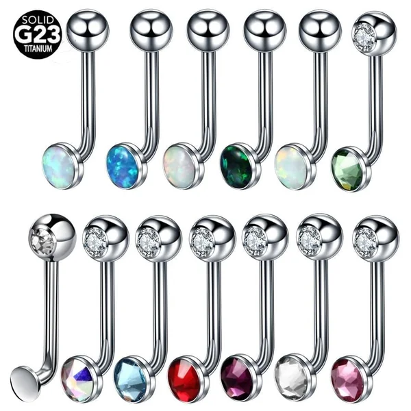 Jeweled G23 Titanium Christina Piercing Ring