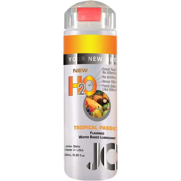 JO H2O Water Based Flavored Lubricant Tropical Passion 4oz