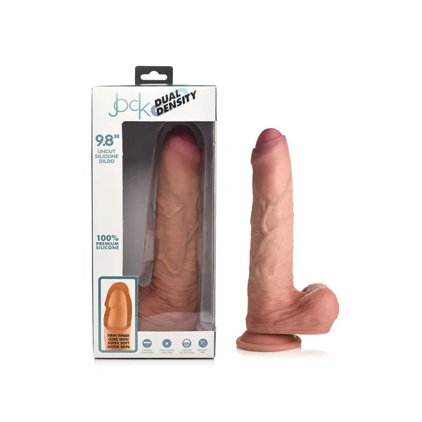 Jock Dual Dense Uncut Dildo 9.8 Tan