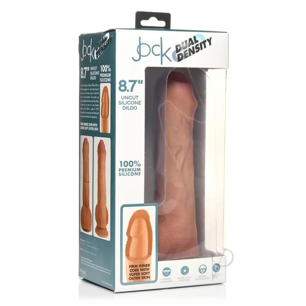 JOCK Dual Density Uncut Dildo 8.7in - Caramel