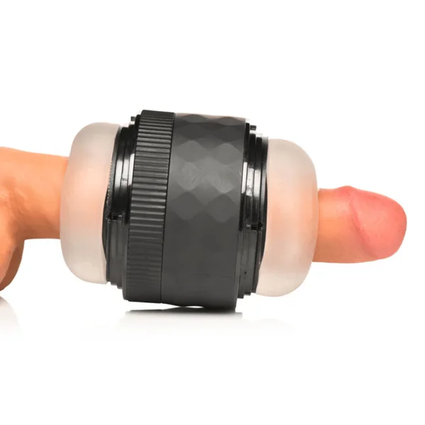 Jock Squeezable Textured Tunnel Double Realistic Male Masturbator Masturbation Cup