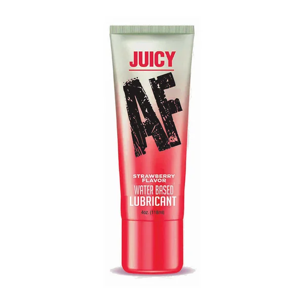 Juicy AF Water-Based Lube - Strawberry 4 oz.