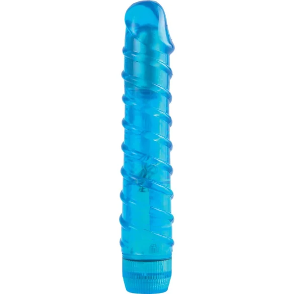 Juicy Jewels Aqua Crystal Beginner-friendly G-spot Vibrator Waterproof Blue