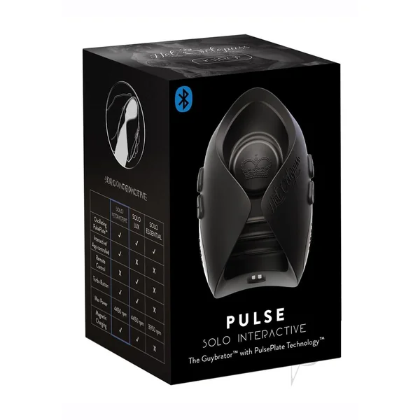 Kiiroo Hot Octopuss Pulse App Compatible Solo Interactive Silicone Rechargeable Masturbator - Black