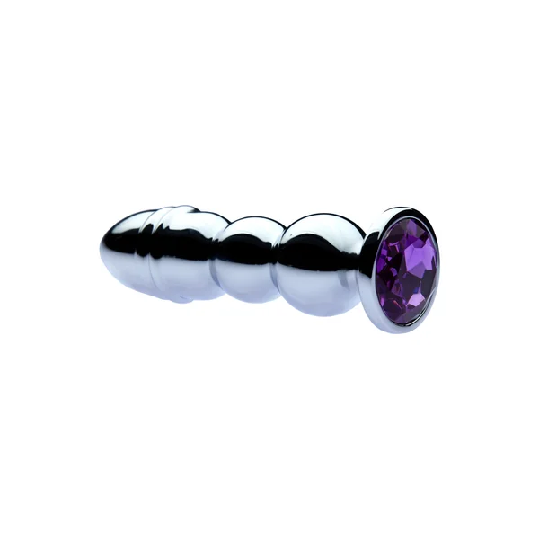 Kinki Range Jewelled Triple Bulb Butt Plug – Purple – 13.7 cm