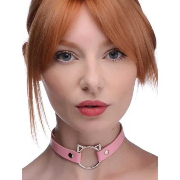Kinky Kitty Ring Slim Choker Sex Collar