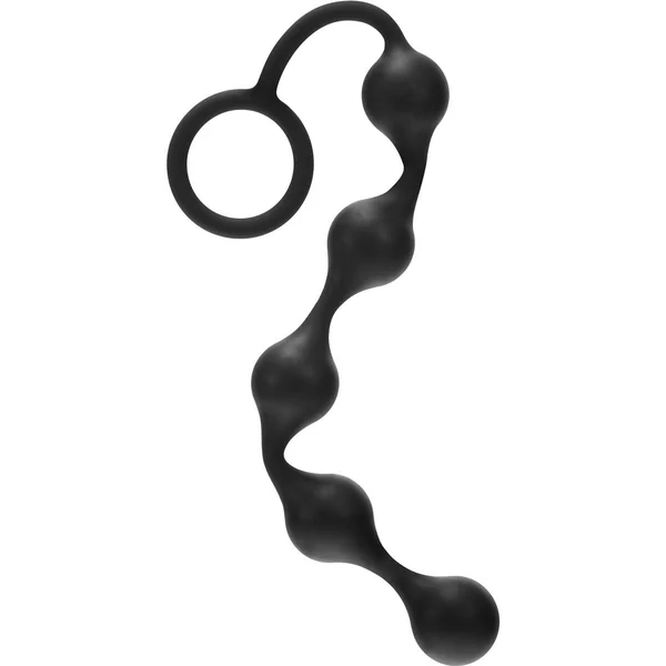 Kinx Onyx Anal Beads Flexible Silicone Black