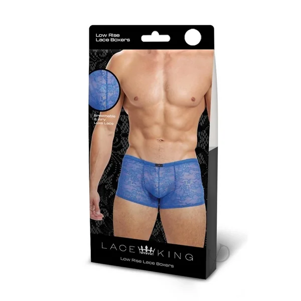 Lace King Lace Boxers - Small/Medium - Blue
