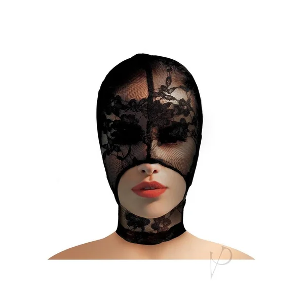 Lace Seduction Bondage Sex Hood Black